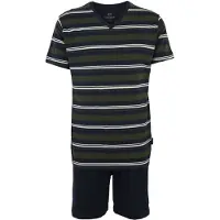 Ceceba Pyjamas kort marinblå / grön / vit