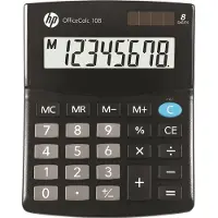 HP Kontorsräknare -OC 108/INT BX, 8-siffrig display, 125x101x33mm, svart