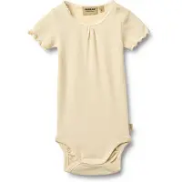 Wheat Body k/ä - Rib - Edna - Knappt Apricot - - 1 år (80) - Body K/Ä