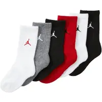 Jordan Strumpor - 6-pack - Crew - Gymröd/Black - - 27/35 - Strumpor