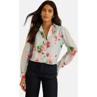 Love & roses Blus pastellblå / grön / gammalrosa / körsbärsröd
