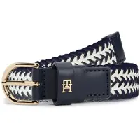Tommy Hilfiger Essential TH Monogram Braided Elastic Belt