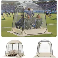 Vevor Pop-up sporttält, 63x63 tum genomskinligt bubbeltält för 2-4 personer, vattentät utomhuskapsel med golvmatta och överdrag, trädgårds-iglookupoltält campingskydd för evenemang fiske jubel