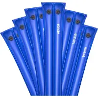 Vevor Poolskyddsvattenpåsar, 6-pack 2380 mm dubbelkammarslangar för poolskydd, 0,4 mm tjocka PVC-vikter med läckagesäkert skruvlock, för nedgrävda poolskydd vinterstängning, blå