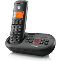 Motorola E211 DECT-trådlös telefon med digital telefonsvarare - svart