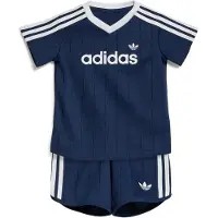 Adidas Originals Pinstripe T-Shirt/Shorts Set Infant, blå