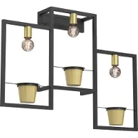 Luminex Vägglampa Flores , dimbar, Svart, Vardagsrum / matsal, Metall, Modern, Vägglampa, vägglampa inomhus