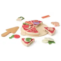 Kids Concept Pizza Kit - Trä - Barnens HUB - - One Size - Leksaksmat