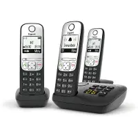 Gigaset A690A Trio trådlös telefon med telefonsvarare – svart