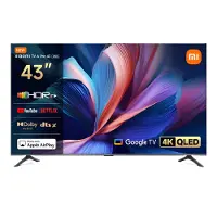 Xiaomi A Pro 2026 - 43 Diagonal klass LED-bakgrundsbelyst LCD-TV - QLED - Smart TV - Google TV - 4K UHD (2160p) 3840 x 2160 - HDR - Quantum Dot - mörkgrå