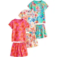 Next Pyjamas kräm / turkos / orange / rosa