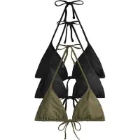The Set Bikiniöverdel khaki / svart