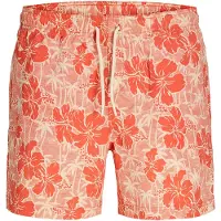 Jack & Jones Badshorts 'JPSTMAUI FLOWER' kräm / hummer