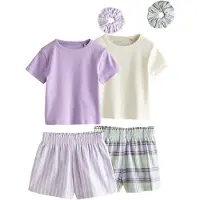 Next Pyjamas ljusgul / mint / lavendel / vit