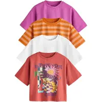 Next T-shirt lila / orange / röd / vit