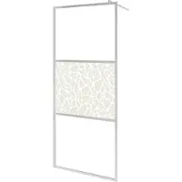 vidaXL Duschvägg med ESG-glas stendesign 100x195 cm