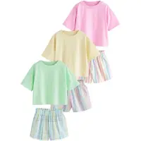 Next Pyjamas ljusblå / ljusgul / mint / rosa