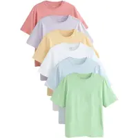 Next T-shirt 'Essential' ljusblå / citron / ljusgrön / ljuslila / pastellröd / vit