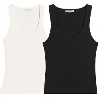 Bershka Topp svart / vit