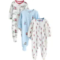 Next Pyjamas himmelsblå / grön / röd / vit