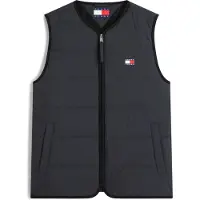 Tommy Hilfiger Väst 'Lightweight Down Quilted' marinblå / grafit / röd / vit