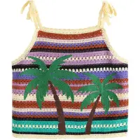 Next Broderad topp grön / lila / lavendel / ullvit