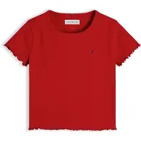 Tommy Hilfiger Essential Ruffle Ribbed Extra Slim Top