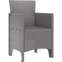 vidaXL Trädgård Stol 2 pcs Ljusgrå 53 x 49 x 85 cm Polypropylen