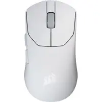 Corsair SABRE V2 PRO ULTRALIGHT - Mus - optisk - 5 knappar - kabelansluten, trådlös - 2.4 GHz - trådlös USB-mottagare - vit