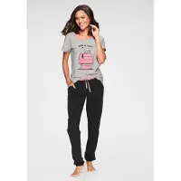 Peanuts Pyjamas grå / rosa / svart