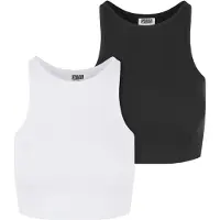 Urban Classics Organic Cropped Rib Ärmlös Topp 2 Enheter
