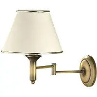 Jupiter Vägglampa Birmingham , dimbar, Brun / mässing, Vardagsrum / matsal, Syntetmaterial, Antik, Vägglampa, vägglampa inomhus