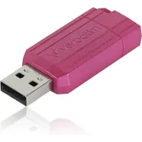 Verbatim USB DRIVE 2.0 PINSTRIPE USB-minne 128 GB Rosa 49460 USB 2.0
