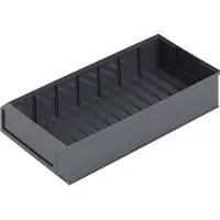 Alutec 66030 Genomskinlig lagerlåda stapelbar (L x B x H) 400 x 183 x 81 mm Mörkgrå 1 st