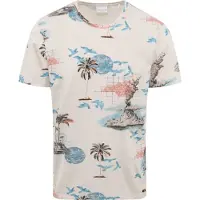 No-excess T-Shirt Med Tryck I Isigt Cream Mångfärgad Off-White Storlek