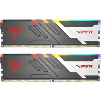 Patriot Memory Patriot Viper Venom RGB DDR5 series - DDR5 - sats - 32 GB: 2 x 16 GB - DIMM 288-pin - 6000 MT/s / PC5-48000 - CL36 - 1.25 V - ej buffrad - on-die ECC - silver, mattsvart