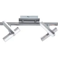 Leuchtendirekt LED taklampa Rico, Aluminium / grå / zink, Hall, Metall, Modern, LED-taklampa
