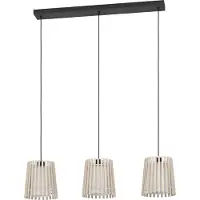 Eglo FATTORIA LÅNGBORD 3L E27 SVART/BRUN/VIT
