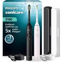 Philips Sonicare 3100 series 3100 HX4072/42 Laddningsbar tandborste, Vuxen, Ultraljudstandborste, Daglig vård, 31000 rörelser per minut, Svart, Ros...