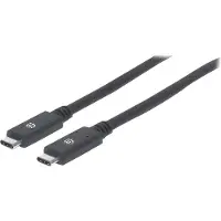 Manhattan USB-kabel USB 3.2 Gen1 USB-C-kontakt 2.00 m Svart 354905