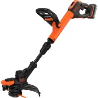 Black & Decker BCST918D1-QW, Grästrimmer, 28 cm, D-format handtag, Svart, Orange, Batteri, 18 V