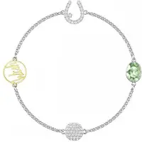 Swarovski Blandade Grön Och Klar Kristall Önskearmband Damarmband Vit 5451042 M