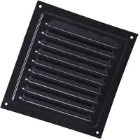 DUKA Jalousirist med insektnet 200x200 mm, sort, MVM