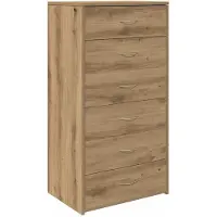 vidaXL Byrå med 6 Lådor, Artisan Ek, 50X34X96 Cm