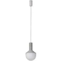 LUCANDE Hänglampa Florine , dimbar, Aluminium / grå / zink, Vardagsrum / matsal, Keramik, Design, Pendellampa