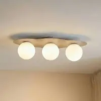TK Lighting Taklampa Cloud , dimbar, Creme / bärnsten, Barnrum, Glas, Taklampa