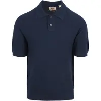 Levi's för män. A7294-0012 Polotröja stickad marinblå (S), Casual, Bomull, Kort ärm, Marino