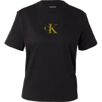 Calvin Klein Jeans T-shirt 'CLASSIC' guld / svart