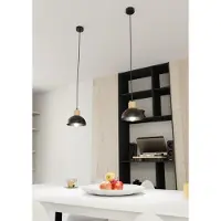 Emibig Hänglampa Seco LIGHTING, dimbar, Svart, Vardagsrum / matsal, Metall, Pendellampa