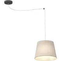 Emibig Hänglampa Ascot LIGHTING, dimbar, Creme / bärnsten, Vardagsrum / matsal, Textil / tyger / siden, Modern, Pendellampa